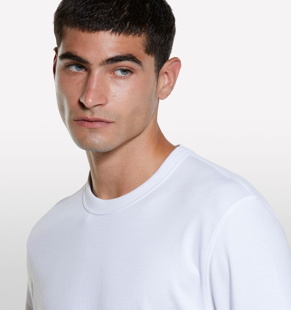 White regular fit t-shirt - men's short sleeve t-shirts - White | Sisley image number 4